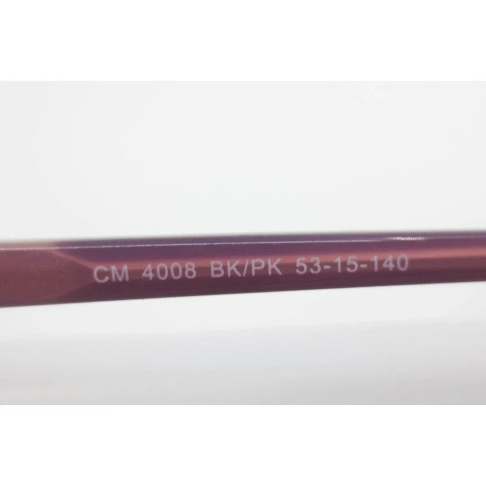 Chelsea Morgan CM 4008 BK/PK Black Pink Eyeglasses Frames 53-15-140 Leaf Detail